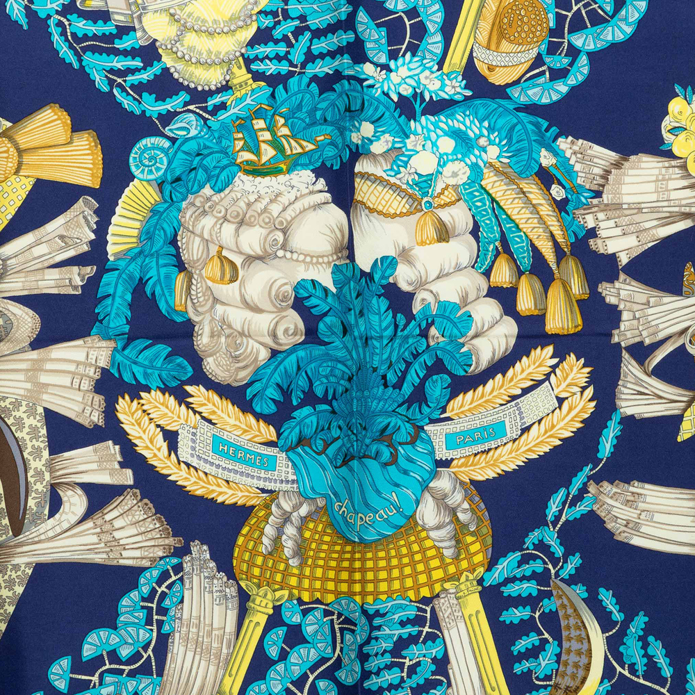 Pre-Loved Hermes Chapeau! Silk Scarf 90 - Picture 6 of 7